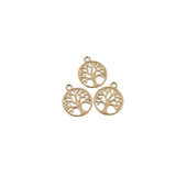 25PCS Round Tree Charms,5 Colors Available Double Sided-RS070