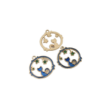 6PCS Enamel Cat and Star Charms,3 Colors Available-RS1023