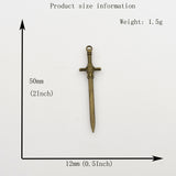 12PCS Sword Charms,3 Colors Available Double Sided-RS1333