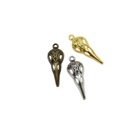 12 Bird Skull Charms,3 Colors Available-RS1353