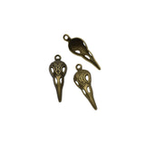 12 Bird Skull Charms,3 Colors Available-RS1353