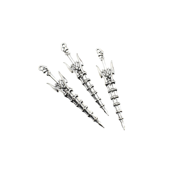 8PCS Sword Owl Sword Charms,Antique Silver Tone-RS1358