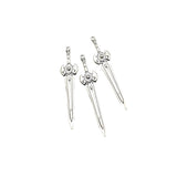 8PCS Double-edged Sword Charms,Antique Silver Tone Double Sided-RS1360