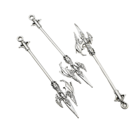 8PCS Halberd Charms,Double Sided 3 Colors Available-RS1378