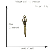 4 Magic Sword Charms,Antique Bronze Tone,3D Charm-RS1389