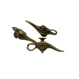 4 Big Wish Lamp Charms,Antique Bronze Tone,3D Charms-RS1390