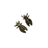 4 Great Detailed Cicada Charms,Antique Bronze Tone 3D Charms-RS1391