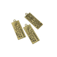 4 Blessing Card Charms,Antique Bronze Tone-RS1392