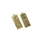 4 Blessing Card Charms,Antique Bronze Tone-RS1392