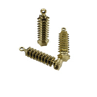 4 Tower Charms,Antique Bronze Tone,3D Charms-RS1393