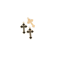 15Pcs 25x15mm Cross Charms,3 Colors Available-RS1417