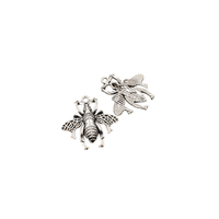 10PCS Honeybee Charms,Antique Silver Tone-RS208