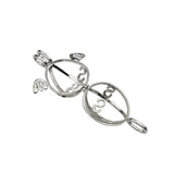 1PCS Angel Egg Big Cage Pendant,Antique Silver Tone-TS048