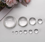 10PCS Hemisphere Blank Transparent Glass Cabochons-From 8mm to 25mm-B103