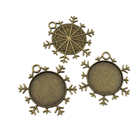 5pcs 25mm Cameo Cabochon Base Setting Pendants,1inch (25mm) Round Blank Findings Trays,2 Colors Available-b2004