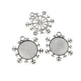 5pcs 25mm Cameo Cabochon Base Setting Pendants,1inch (25mm) Round Blank Findings Trays,2 Colors Available-b2004