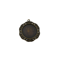 5pcs 25mm Cameo Cabochon Base Setting Pendants,1inch (25mm) Round Blank Findings Trays,2 Colors Available-b2037