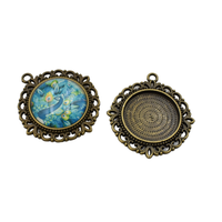 5pcs 25mm Round Cameo Cabochon Base Setting,Bezel Pendants,1inch (25mm) Round Blank Trays,3 Colors Available-b2040