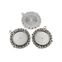 5pcs 25mm Round Cameo Cabochon Base Setting,Bezel Pendants,1inch (25mm) Round Blank Trays,3 Colors Available-b2040