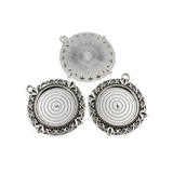5pcs 25mm Round Cameo Cabochon Base Setting,Bezel Pendants,1inch (25mm) Round Blank Trays,3 Colors Available-b2040