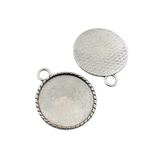5pcs 30mm Bezel Pendant Trays,30mm Circle Setting Trays 2 Colors Available-b2055