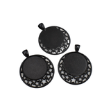 5pcs 25mm Round Cameo Cabochon Base Setting,Pendants,3 Colors Available-b2076