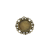 5pcs 25mm Cameo Cabochon Base Setting,Tray Pendants,1inch (25mm) Round Blank Findings Trays 2 Colors Available-b2095