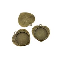 5pcs 25mm Round Bronze Bezel Pendant Trays,1 Inch Circle DIY Photo Keepsakes 2 Colors Available-b2221