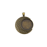 5pcs 25mm Bronze Bezel Pendant Trays,1 Inch Circle Settings 2 Colors Available-b2246