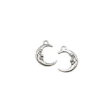 15PCS Moon Face Charms,3 Colors Available-RS306