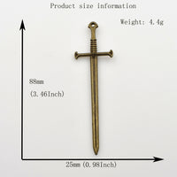 6PCS Big Sword Charms,Double Sided 4 Colros Available-RS9083