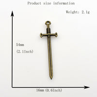 8PCS Sword Charms,Double Sided 5 Colors Available-RS9083S