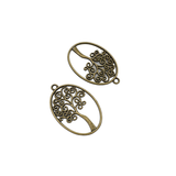 10PCS Oval Tree Charms,Double Sided 2 Colors Available-RS933