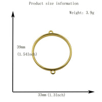 5PCS Round Gold Frame Connectors-TS315