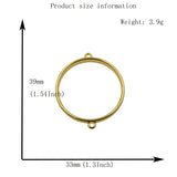 5PCS Round Gold Frame Connectors-TS315