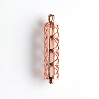 1PCS Cylindrical Cage Pendant,Rose Gold Color-TS251