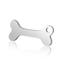 4PCS Dog Bone Charms,Double Sided Stainless Steel-SS1012