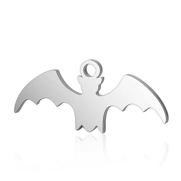 4PCS Bat Charms,Double Sided Stainless Steel-SS1013