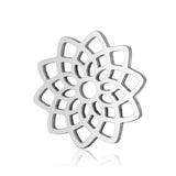 4PCS Flower Charms,Double Sided Stainless Steel-SS1015