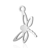 4PCS Dragonfly Charms,Double Sided Stainless Steel-SS1017