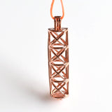 1PCS Cylindrical Cage Pendant,Rose Gold Color-TS251