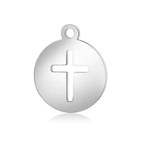 4PCS Cross Charms,Double Sided Stainless Steel-SS1030