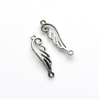 15PCS Wing Connector Charms,Antique Silver Tone-RS557