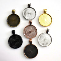 10PCS 25mm Round Cabochon Base Settings 8 Colors Available-B2002