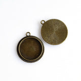 10PCS 16mm Round Cabochon Base Settings,2 Colors Available-B2038