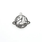 10PCS Mysterious Planet Charms,Antique Silver Tone-RS1191