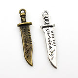 10PCS Sword Charms,Double Sided 2 Colors Available-RS917