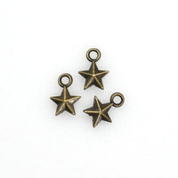 40 Little Star Charms 3D Pendants 4 Colors Available-RS529