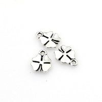 50PCS Little Clover Charms,Antique Silver Tone-RS464