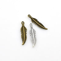 Wholesale! 50PCS Feather Charms,2 Colors Available-RS325